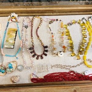 Resale Lot of Handmade Vintage Gemstone and Sterling Jewelry. 20 pieces